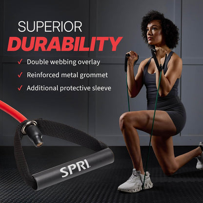 Xertube Resistance Bands with Handles – All Exercise Cords Sold Separately with Home Gym Fitness Door Anchor Attachment Option