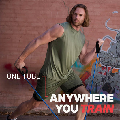 Xertube Resistance Bands with Handles – All Exercise Cords Sold Separately with Home Gym Fitness Door Anchor Attachment Option
